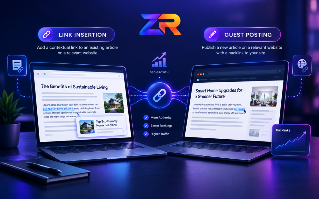 Comparison of link insertion and guest posting